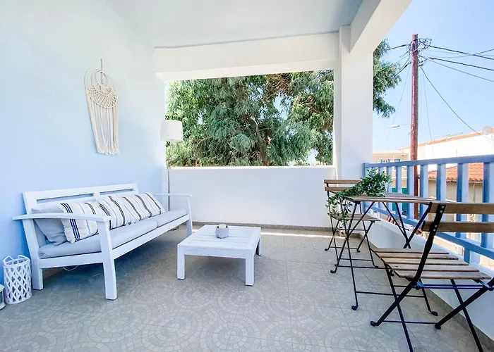 Blue Seaside House With Terrace