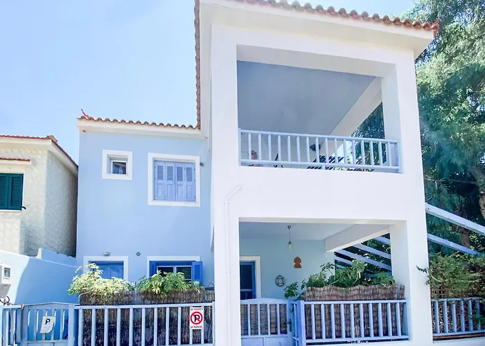 Blue Seaside House With Terrace